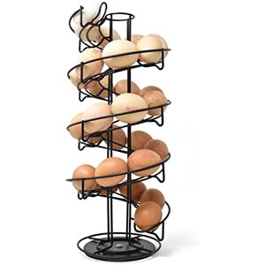 joeji's Kitchen Rotating Egg Holder Storage Rack with Non-Slip Base Spiral Space Saving Egg Skelter Basket Holds nearly 3 Dozen Eggs Black joeji's Kitchen Rotating Egg Holder Storage Rack with Non-Slip Base Spiral Space Saving Egg Skelter Basket Holds nearly 3 Dozen Eggs Black