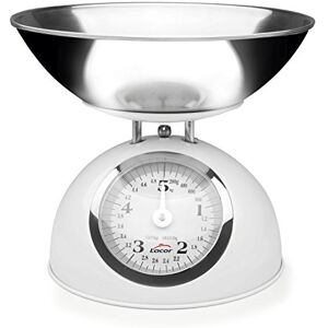 LACOR 61714 Retro Kitchen Scale with Stainless Bow, 30 x 30 x 30 cm, White LACOR 61714 Retro Kitchen Scale with Stainless Bow, 30 x 30 x 30 cm, White