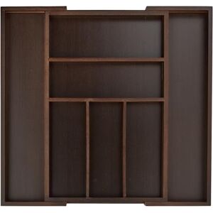 Relaxdays Extendable Cutlery Tray, var. Width, 5-7 Compartments, Bamboo Organiser, HBT: 5x48x46cm, Dark Brown Relaxdays Extendable Cutlery Tray, var. Width, 5-7 Compartments, Bamboo Organiser, HBT: 5x48x46cm, Dark Brown