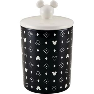 Prestige Disney Monochrome Mickey Mouse Kitchen Canisters Large Airtight Ceramic Storage Jars With Lids, Black & White Prestige Disney Monochrome Mickey Mouse Kitchen Canisters Large Airtight Ceramic Storage Jars With Lids, Black & White
