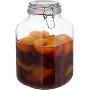 Relaxdays 3 L Preserving Glass Jar, Clip Lock Seal & Rubber Band, Airtight Transparent Food Storage Container, XXL, 24 x 15 x 15 cm Relaxdays 3 L Preserving Glass Jar, Clip Lock Seal & Rubber Band, Airtight Transparent Food Storage Container, XXL, 24 x 15 x 15 cm