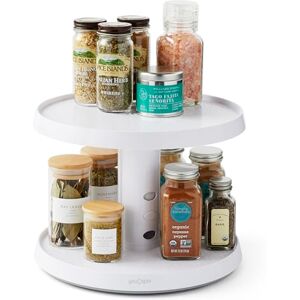 YouCopia 2-Tier Height Adjustable Crazy Susan, Lazy Susan Turntable Organiser for Kitchen Cupboard and Pantry Storage YouCopia 2-Tier Height Adjustable Crazy Susan, Lazy Susan Turntable Organiser for Kitchen Cupboard and Pantry Storage
