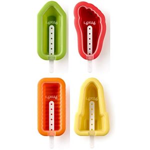 Lékué Ice Cream Mould Iconic 4 Pieces, Silicone, Multi-Colour, 11.5 x 5.6 x 2.3 cm Lékué Ice Cream Mould Iconic 4 Pieces, Silicone, Multi-Colour, 11.5 x 5.6 x 2.3 cm