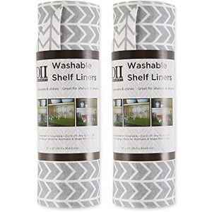 DII Fridge & Shelf Liner Collection Non-Adhesive, Cut to fit, Machine Washable, 12x20, Gray Herringbone, 2 Piece DII Fridge & Shelf Liner Collection Non-Adhesive, Cut to fit, Machine Washable, 12x20, Gray Herringbone, 2 Piece