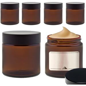 mikken 6 Brown Glass Jars 120 ml/Ointment Jars/Cream Jars Spice Jars Made of Brown Glass with Labelling Labels Glass Jar, Glass, 6.1 x 6.1 x 6.3 cm, 6 Units mikken 6 Brown Glass Jars 120 ml/Ointment Jars/Cream Jars Spice Jars Made of Brown Glass with Labelling Labels Glass Jar, Glass, 6.1 x 6.1 x 6.3 cm, 6 Units
