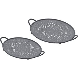 Kuhn Rikon Silicone Splash Guard Set of 2 Grey Kuhn Rikon Silicone Splash Guard Set of 2 Grey
