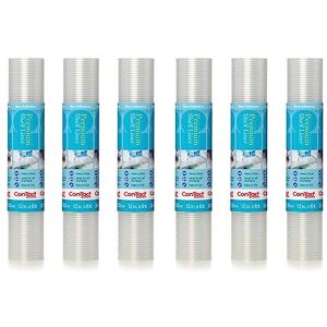 Con-Tact Brand Brand Premium Non-Adhesive Contact Shelf and Drawer Liner, 12" x 6',6 Rolls, Ribbed Clear Con-Tact Brand Brand Premium Non-Adhesive Contact Shelf and Drawer Liner, 12" x 6',6 Rolls, Ribbed Clear