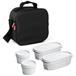 TATAY Cool Bag Lunch Box Urban Food Casual 3L 4 Containers: 2x0.5L + 2x0.2L Waterproof Triple-Layer Insulation Semi-Rigid Body Inner Pocket 22.5x10x22 cm, Black TATAY Cool Bag Lunch Box Urban Food Casual 3L 4 Containers: 2x0.5L + 2x0.2L Waterproof Triple-Layer Insulation Semi-Rigid Body Inner Pocket 22.5x10x22 cm, Black