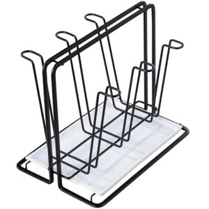 Xavax Dish Drainer with Bottle Holder, Metal, Black, Bis zu 6 Flaschen Xavax Dish Drainer with Bottle Holder, Metal, Black, Bis zu 6 Flaschen
