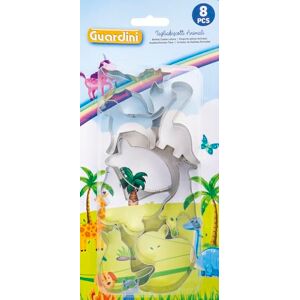 Guardini , 8 x Animal Cookie Cutters, Ideal for Creating Animal Shapes, Tin Plate Guardini , 8 x Animal Cookie Cutters, Ideal for Creating Animal Shapes, Tin Plate