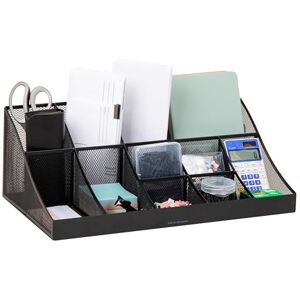 Mind Reader COMORGMESH-BLK 11-Compartment Coffee Cup and Condiment Countertop Organizer, Metal Mesh, 17.875" L x 9.5" W x 6.625" H, Black Mind Reader COMORGMESH-BLK 11-Compartment Coffee Cup and Condiment Countertop Organizer, Metal Mesh, 17.875" L x 9.5" W x 6.625" H, Black