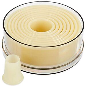 Thermohauser Cookie Cutter Set (Nylon), Round and Smooth, White, Diameter 2.0-10.0 cm, 9 Pieces, Plastic Thermohauser Cookie Cutter Set (Nylon), Round and Smooth, White, Diameter 2.0-10.0 cm, 9 Pieces, Plastic