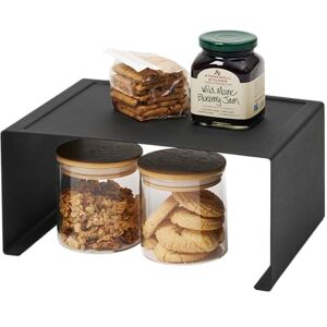 YAMAZAKI 3790-P Countertop Home Stackable Kitchen Rack-Storage Organizer Counter Shelf Steel Large Riser, Black YAMAZAKI 3790-P Countertop Home Stackable Kitchen Rack-Storage Organizer Counter Shelf Steel Large Riser, Black