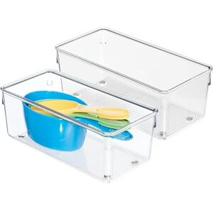 InterDesign iDesign Linus Kitchen Drawer Organizer for Utensils/Tools/Gadgets, Clear, 10.16 x 20.32 x 7.62 cm, Pack of 2 InterDesign iDesign Linus Kitchen Drawer Organizer for Utensils/Tools/Gadgets, Clear, 10.16 x 20.32 x 7.62 cm, Pack of 2