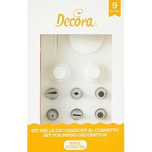 Decora 9 Pcs Starter Set for Piping tion, Stainless Steel, Silver, 17.5 x 11 x 5.5 cm Decora 9 Pcs Starter Set for Piping tion, Stainless Steel, Silver, 17.5 x 11 x 5.5 cm