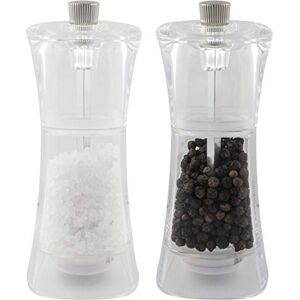 Grunwerg SP-9174 Gmill 2-Piece Acrylic Salt and Pepper Mill Set with Ceramic Adjustable Grinder, 13cm, Clear Grunwerg SP-9174 Gmill 2-Piece Acrylic Salt and Pepper Mill Set with Ceramic Adjustable Grinder, 13cm, Clear