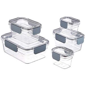 Amazon Basics Food Storage Containers - 5 pcs, Clear Amazon Basics Food Storage Containers - 5 pcs, Clear