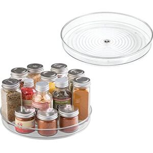 InterDesign iDesign Linus Turntable, Kitchen Pantry or Countertop Organization, 9" Inch, Clear, 2 Count InterDesign iDesign Linus Turntable, Kitchen Pantry or Countertop Organization, 9" Inch, Clear, 2 Count