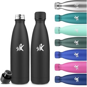 Grsta Stainless Steel Water Bottle, 500 ml Thermos Flask, BPA-Free, Leak-Proof, 24 Hours Cold & 12 Hours Warm, Insulated Flask, Double-Walled, Water Bottle for School, Travel, Camping, Office, Running Grsta Stainless Steel Water Bottle, 500 ml Thermos Flask, BPA-Free, Leak-Proof, 24 Hours Cold & 12 Hours Warm, Insulated Flask, Double-Walled, Water Bottle for School, Travel, Camping, Office, Running