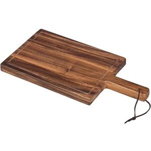 Tala Small Chunky Handled Board with Groove and Leather Tie, Lacquered Acacia Wood Board Ideal for Serving, Display and Chopping All Foods and Perfect for Serving Steak and Chips, Measures 35x18x2cm Tala Small Chunky Handled Board with Groove and Leather Tie, Lacquered Acacia Wood Board Ideal for Serving, Display and Chopping All Foods and Perfect for Serving Steak and Chips, Measures 35x18x2cm
