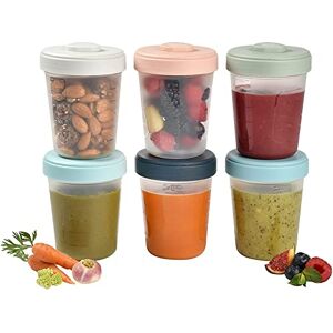Béaba , Set of 6 Storage Pots, Interlocking, Stackable Pots, Baby food storage container, 100 Percent Airtight, Freezable, Breast Milk, 6 x 250 ml Béaba , Set of 6 Storage Pots, Interlocking, Stackable Pots, Baby food storage container, 100 Percent Airtight, Freezable, Breast Milk, 6 x 250 ml