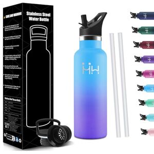 HoneyHolly Stainless Steel Water Bottle, 500 ml, BPA-Free, Children's Drinking Bottle, Leak-Proof Insulated Flask, Double-Walled, Stainless Steel Water Bottle, with Straw, Thermos Flask, Suitable for HoneyHolly Stainless Steel Water Bottle, 500 ml, BPA-Free, Children's Drinking Bottle, Leak-Proof Insulated Flask, Double-Walled, Stainless Steel Water Bottle, with Straw, Thermos Flask, Suitable for