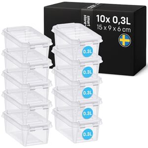 SmartStore 10x Plastic Storage Box with Lid Classic 0.3L (15x9x6cm) Storage Drawers Food-Safe Material Kitchen & Organisation BPA-Free Durable Container for Home & Office 10-Year Warranty SmartStore 10x Plastic Storage Box with Lid Classic 0.3L (15x9x6cm) Storage Drawers Food-Safe Material Kitchen & Organisation BPA-Free Durable Container for Home & Office 10-Year Warranty