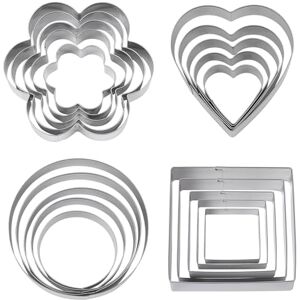 AiQInu 20 Pieces Cookie Cutters, Stainless Steel Cookie Cutters, Biscuit Moulds, Fondant, Cake Moulds AiQInu 20 Pieces Cookie Cutters, Stainless Steel Cookie Cutters, Biscuit Moulds, Fondant, Cake Moulds