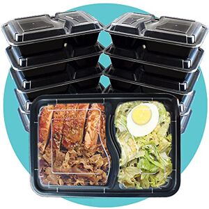Triplast 100 x Meal Prep Containers (2 Compartment, 32oz) Microwave, Freezer & Dishwasher Safe – BPA Free, Reusable, Leakproof & Stackable Food Storage Bento Lunch Boxes for Home, Office & School Triplast 100 x Meal Prep Containers (2 Compartment, 32oz) Microwave, Freezer & Dishwasher Safe – BPA Free, Reusable, Leakproof & Stackable Food Storage Bento Lunch Boxes for Home, Office & School