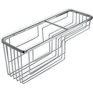 TATAY Rectangular Krom basket, two levels, functional design and high capacity, made of chrome-plated brass and stainless steel TATAY Rectangular Krom basket, two levels, functional design and high capacity, made of chrome-plated brass and stainless steel