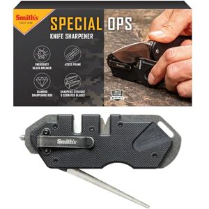 Smith's Smith’s 50979 Pocket Pal Tactical Knife Sharpener Black 2 Stage & Diamond Sharpening Rod Portable & Lightweight Smith's Smith’s 50979 Pocket Pal Tactical Knife Sharpener Black 2 Stage & Diamond Sharpening Rod Portable & Lightweight
