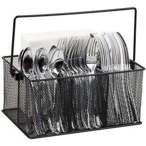 Mind Reader MESHBASKET-BLK Utensil, Silverware Organizer, Caddy, Cutlery Holder, Kitchen Storage, Stainless Steel, Black Mind Reader MESHBASKET-BLK Utensil, Silverware Organizer, Caddy, Cutlery Holder, Kitchen Storage, Stainless Steel, Black