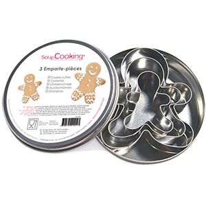 ScrapCooking SCRAP COOKING 2009 Stainless Steel Small Spice Man Cookie Cutters Set of 3 Mannele, Mannala, Christmas Gingerbread Baking Moulds for Biscuits and Cakes Sandblasted 2009 ScrapCooking SCRAP COOKING 2009 Stainless Steel Small Spice Man Cookie Cutters Set of 3 Mannele, Mannala, Christmas Gingerbread Baking Moulds for Biscuits and Cakes Sandblasted 2009