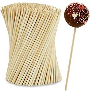 Relaxdays Cake Pop Sticks, 400x Set, 15cm Long, Lollipop, Cotton Candyfloss, Skewer, Popsicle, Wooden, Bamboo, Natural, 15 x 0.4 x 0.4 cm Relaxdays Cake Pop Sticks, 400x Set, 15cm Long, Lollipop, Cotton Candyfloss, Skewer, Popsicle, Wooden, Bamboo, Natural, 15 x 0.4 x 0.4 cm