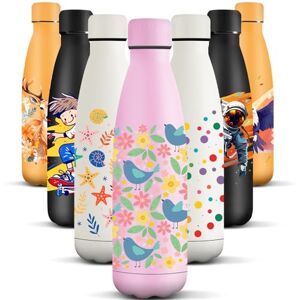 HoneyHolly 500ml Insulated Water Bottle BPA-Free Double-Wall Insulated Water Bottle Leak-Proof 18/8 Stainless Steel Sports School Yoga Water Bottle HoneyHolly 500ml Insulated Water Bottle BPA-Free Double-Wall Insulated Water Bottle Leak-Proof 18/8 Stainless Steel Sports School Yoga Water Bottle
