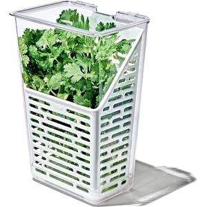 OXO Good Grips Produce Saver : Herb Keeper : Keeps Herbs Fresh Longer + Optimum Hydration Design + Ventilated Basket + Hinged Lid for Easy Access (Fresh Food Containers) OXO Good Grips Produce Saver : Herb Keeper : Keeps Herbs Fresh Longer + Optimum Hydration Design + Ventilated Basket + Hinged Lid for Easy Access (Fresh Food Containers)