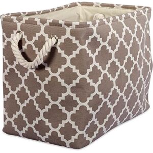 DII Large Brown Lattice Polyester Storage Bin - Rectangle DII Large Brown Lattice Polyester Storage Bin - Rectangle