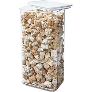 InterDesign iDesign Ecozen Pantry Kitchen Organiser, Airtight Food Storage Container for Baking Ingrediants and Other Dry Foodstuffs, Made from Recyclable Plastic, Clear/White, 15.9x12.1x30.5 cm InterDesign iDesign Ecozen Pantry Kitchen Organiser, Airtight Food Storage Container for Baking Ingrediants and Other Dry Foodstuffs, Made from Recyclable Plastic, Clear/White, 15.9x12.1x30.5 cm