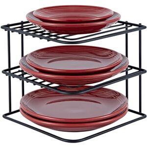 Buckingham 3 Tier Black Corner Plate Rack Kitchen Cupboard Storage Organiser Premium Quality Dish Rack Space Saving Shelf Organiser 22.5 Cm Buckingham 3 Tier Black Corner Plate Rack Kitchen Cupboard Storage Organiser Premium Quality Dish Rack Space Saving Shelf Organiser 22.5 Cm