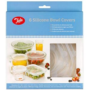 Tala Flexible and Stretchy Silcone Bowl Covers, 6 Piece reusable Set, White Tala Flexible and Stretchy Silcone Bowl Covers, 6 Piece reusable Set, White