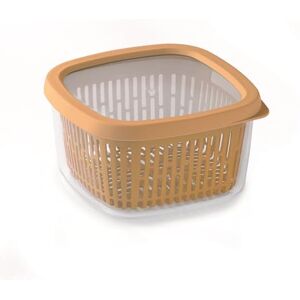 Snips Aroma Keeper 1.50 L, Square Food Storage Container, Removable Inner Basket, Freshness-Saving Seal, Mustard Color, 17.5 x 17.5 x 10 cm, Made in Italy Snips Aroma Keeper 1.50 L, Square Food Storage Container, Removable Inner Basket, Freshness-Saving Seal, Mustard Color, 17.5 x 17.5 x 10 cm, Made in Italy