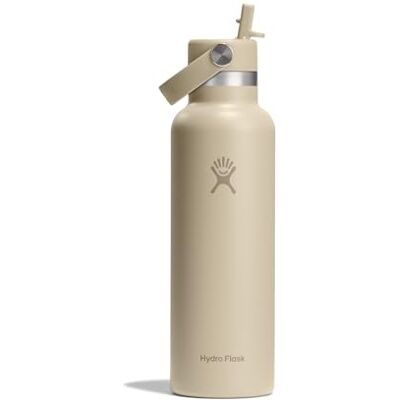 Hydro Flask – Standard Flex Straw Cap 621 ml (21 oz) Bottle – Stainless Steel, Leakproof, Cupholder Compatible – Insulated Cold 24 Hrs – Oat, Biege Hydro Flask – Standard Flex Straw Cap 621 ml (21 oz) Bottle – Stainless Steel, Leakproof, Cupholder Compatible – Insulated Cold 24 Hrs – Oat, Biege