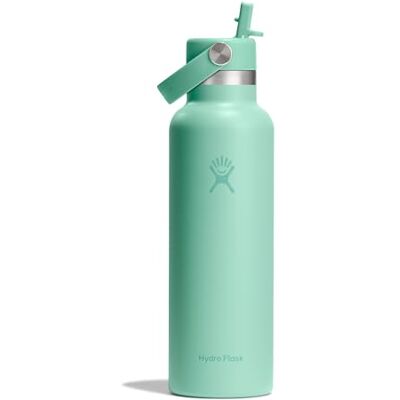Hydro Flask – Standard Flex Straw Cap 621 ml (21 oz) Bottle – Stainless Steel, Leakproof, Cupholder Compatible – Insulated Cold 24 Hrs – Mermaid Green Hydro Flask – Standard Flex Straw Cap 621 ml (21 oz) Bottle – Stainless Steel, Leakproof, Cupholder Compatible – Insulated Cold 24 Hrs – Mermaid Green