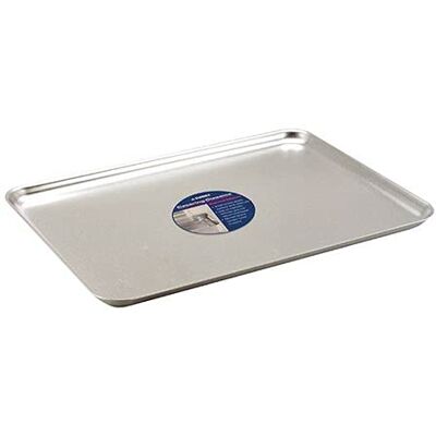 Acense Aluminium Baking Tray, Heavy Duty, Multi-Purpose: Cake, Pizza, Brownies, Catering, Durable, Cleanable, Dimensions: 40.5cm (L) x 30.5cm (W) x 2cm (H) Acense Aluminium Baking Tray, Heavy Duty, Multi-Purpose: Cake, Pizza, Brownies, Catering, Durable, Cleanable, Dimensions: 40.5cm (L) x 30.5cm (W) x 2cm (H)