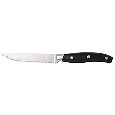 Genware STK-PRM Premium Steak Knife, Black, 22.5 cm Length, Pack of 12 Genware STK-PRM Premium Steak Knife, Black, 22.5 cm Length, Pack of 12