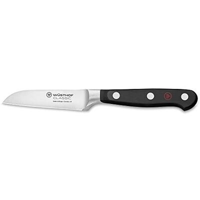Wüsthof Classic 3 Inch Flat Cut Paring Knife, Black, Stainless Steel Wüsthof Classic 3 Inch Flat Cut Paring Knife, Black, Stainless Steel