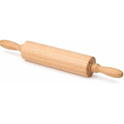 ABRUS Wooden Rolling Pin with Handles 43 cm Natural Wood Dough Roller for Baking Pastry Pizza and Bread ABRUS Wooden Rolling Pin with Handles 43 cm Natural Wood Dough Roller for Baking Pastry Pizza and Bread