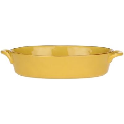 ROSE & TULIPANI MILANO Concerto Ochre Baking Tray 37 x 21.7 x 7.5 cm, Stoneware ROSE & TULIPANI MILANO Concerto Ochre Baking Tray 37 x 21.7 x 7.5 cm, Stoneware