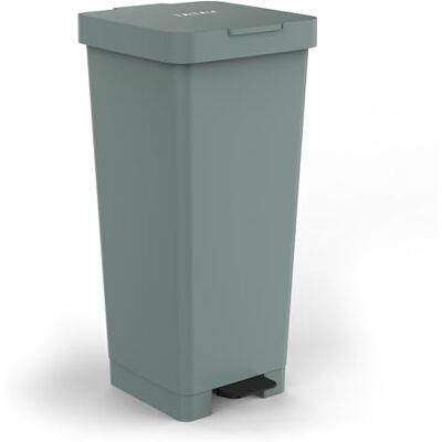 TATAY Smart 40L Rubbish Bin Kitchen with Pedal Compact and Functional Design For Indoor and Outdoor Use Fits 30L–50L Bags Recycled BPA-Free Plastic 33x31x67cm, Green TATAY Smart 40L Rubbish Bin Kitchen with Pedal Compact and Functional Design For Indoor and Outdoor Use Fits 30L–50L Bags Recycled BPA-Free Plastic 33x31x67cm, Green