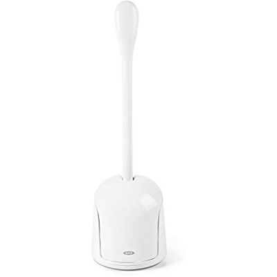 OXO 1281600 Good Grips Compact Toilet Brush & Canister-White, Inoxidable, 6" x 4-3/4" x 17-1/4" H OXO 1281600 Good Grips Compact Toilet Brush & Canister-White, Inoxidable, 6" x 4-3/4" x 17-1/4" H